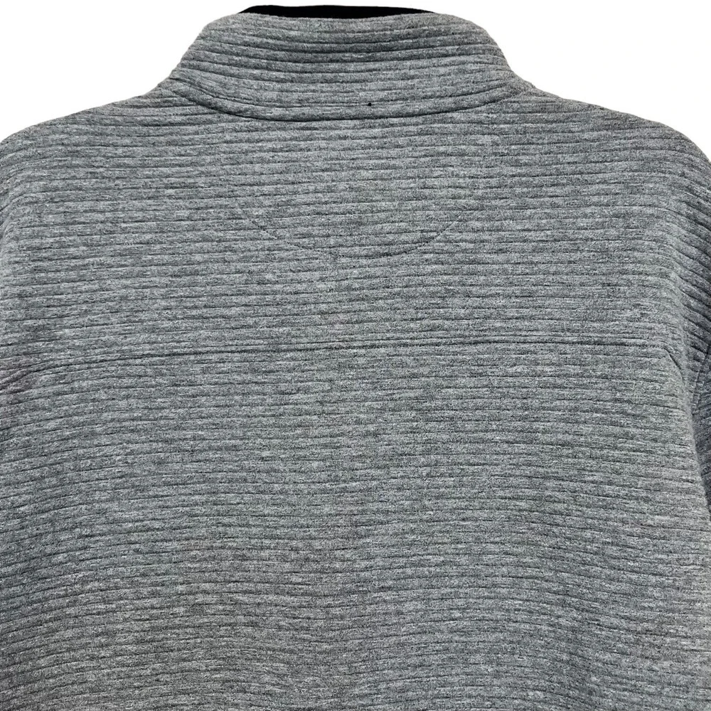 Gerry Pullover Sweater Mens XXL Gray Blue Mock Neck Ribbed Cabin Snow Casual